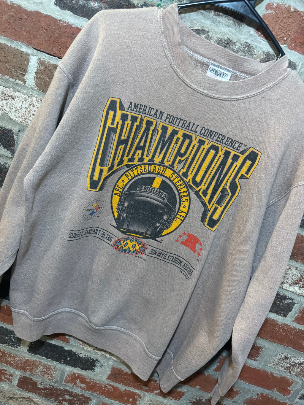 Steelers Brown AFC Champs Crewneck