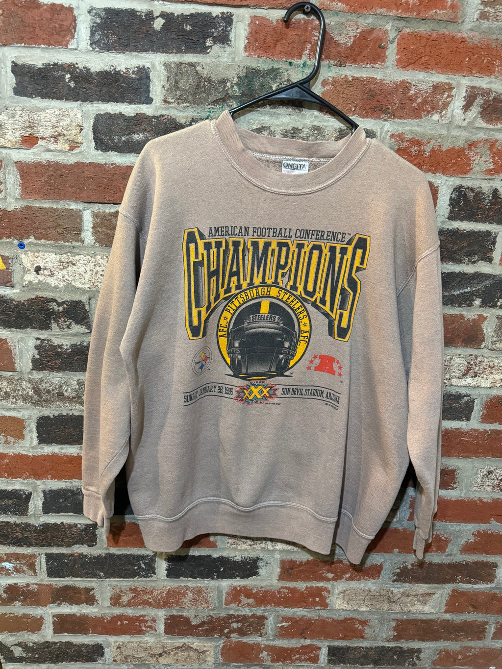 Steelers Brown AFC Champs Crewneck