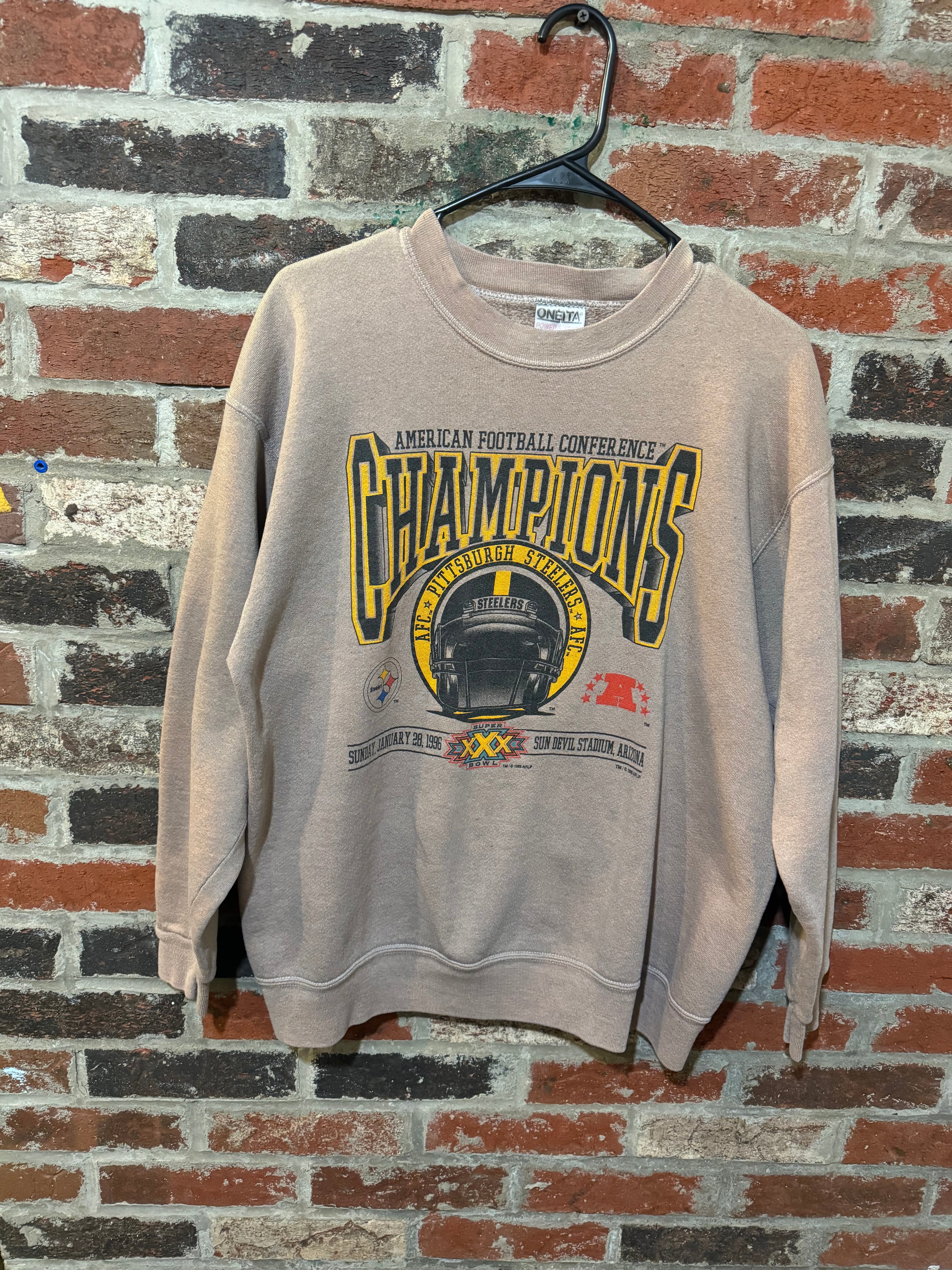 Steelers Brown AFC Champs Crewneck