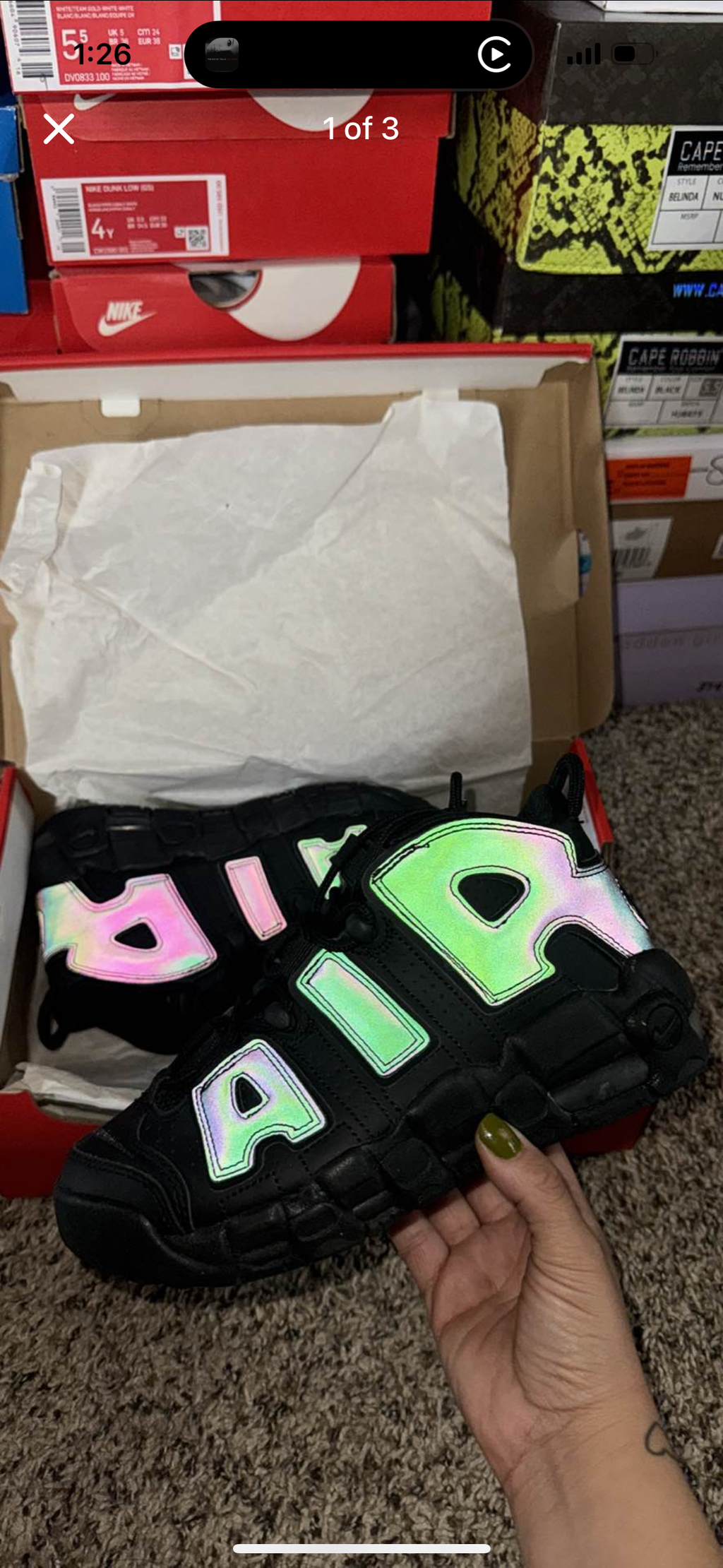 NIKE Air More Uptempo SE Hidden  Reflective Sneakers