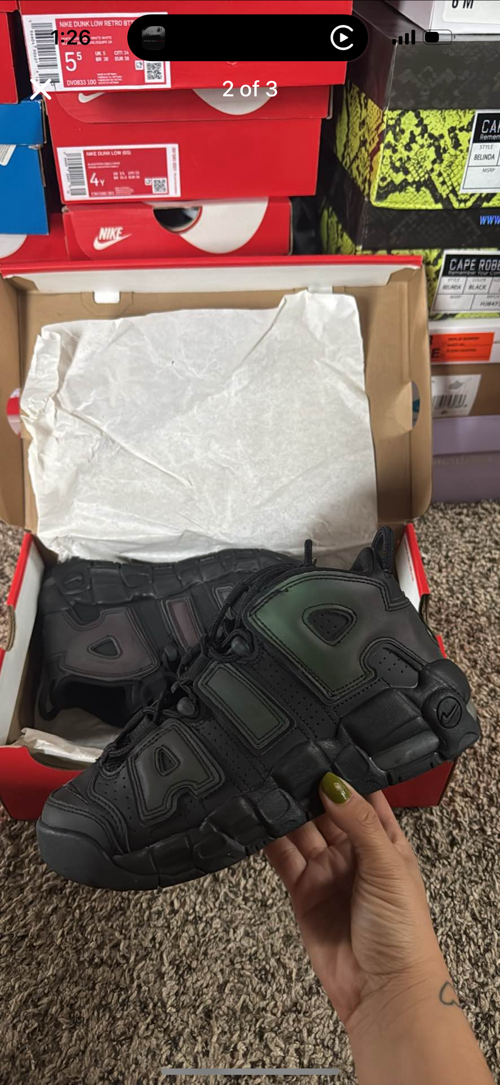 NIKE Air More Uptempo SE Hidden  Reflective Sneakers